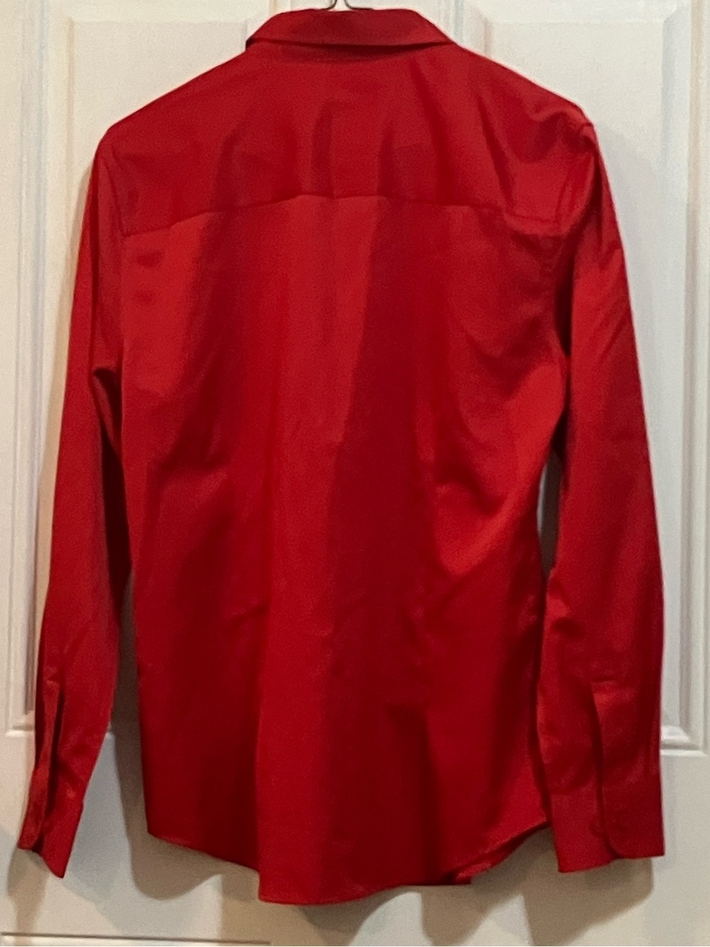 Hearain Red Long Sleeve Button Down Blouse Size Small - Picture 2 of 5